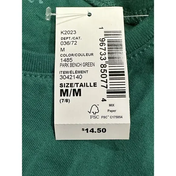 Girls Cat Stocking Graphic Tee - Park Bench Green - Picture 6 of 6